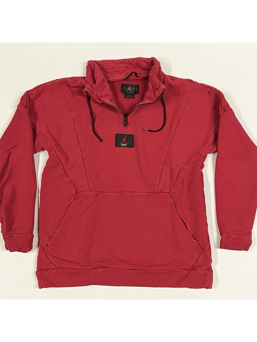Air Jordan Sweatshirt Men’s Size L Red Flight 1/4 Zip Pullover Style AV2292-687